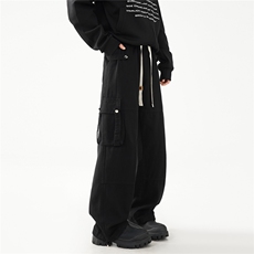 2025秋季美式红色工装裤男宽松直筒休闲裤D309B-K74-P60，男装休闲裤，电商D309B