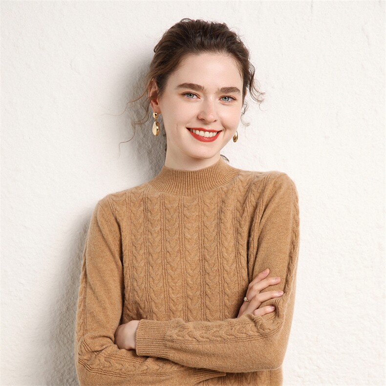 套头女士针织衫2024春秋装新款韩版纯色简约35%羊绒衫，女装羊绒衫，绒源之鑫