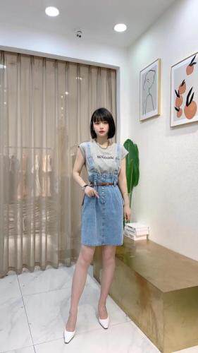 牛仔两件套，女装，吸引力