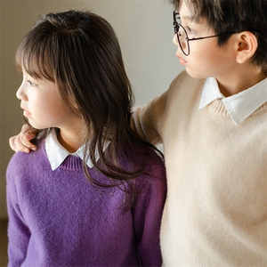 时尚保暖儿童羊毛衫 舒适柔软 男女童皆宜图片