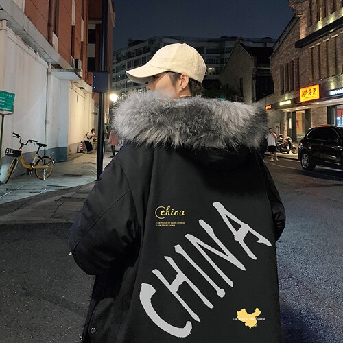 MM48208-P130冬季大毛领棉衣男士大码加厚棉袄男棉服，男装棉衣，电商A040
