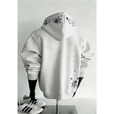 现货-春秋卫衣开衫重磅高品质雪花刺绣卫衣1016-1Y147P76K138，男装卫衣，星座1016-1（原电商B408-1）