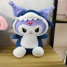 泽涵毛绒玩具 十五寸鲨鱼裤洛洛