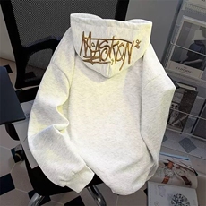 重磅字母刺绣连帽卫衣男潮牌韩版百搭加厚情侣宽松外套，女装短外套，星座1210-1