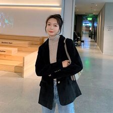 31号出货！2020春秋高品质灯芯绒收腰小西装165A-2001，女装西装，浙宝123