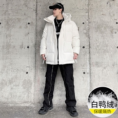 痞帅休闲短款面包服连帽立领极寒冬季保暖外套AW7051P378控428，男装羽绒服，电商A089-1