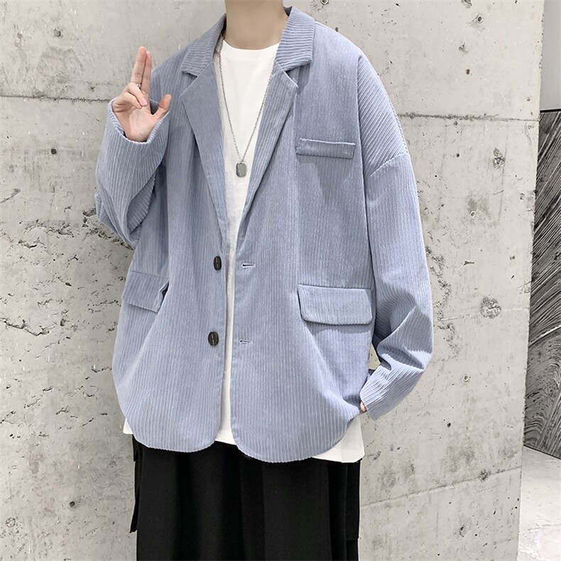 DM86-P70男装宽松休闲港风春秋新款西装外套帅气潮流小西服,男装西服套装,电商D321-1
