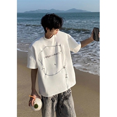 垫肩铆钉t恤男夏季设计感小众cleanfit上衣美式高街短袖T5576，男装T恤，星座1116A（原606A-3）