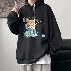 WY2251-P35加绒款-P40纯棉连帽卫衣男大码运动帽衫宽松薄外套男，男装卫衣，电商A040