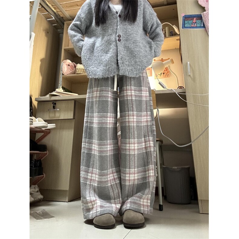 女风 毛呢阔腿百搭休闲裤ZK0273-P48图片
