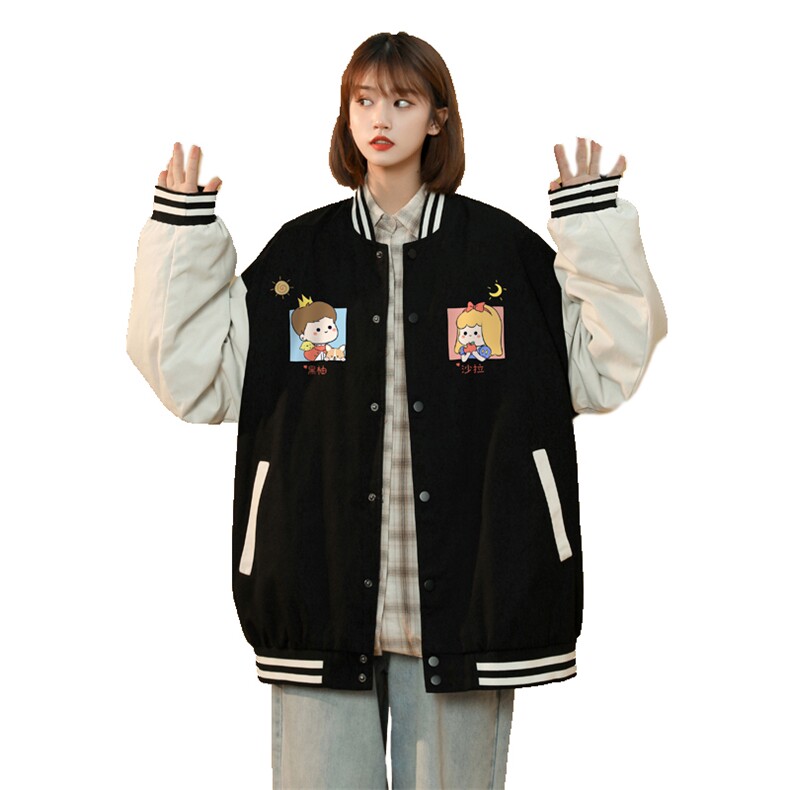 中性风春秋季情侣棒球服男女休闲夹克女时尚外套男BQF299-P50，男装夹克，电商B371