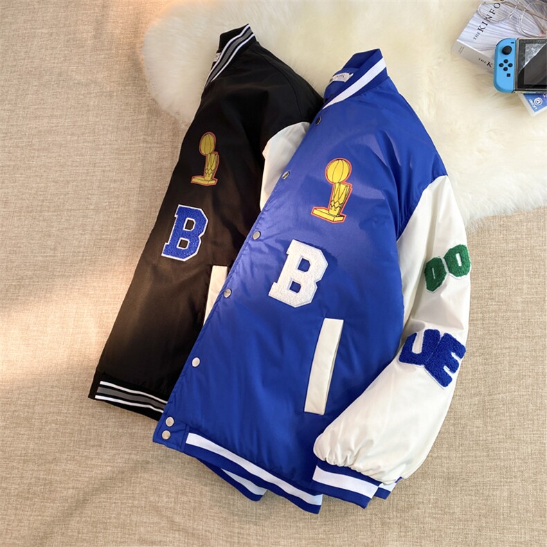 2025冬装开衫情侣棒球服夹克棉衣男棉服女棉袄外套3331-P80控118,男装夹克,星座207