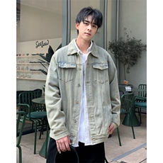 秋冬潮流石磨洗日系宽松版多口袋牛仔外套男士潮牌工装夹克JK699，男装夹克，星座1116A-1（原606A）