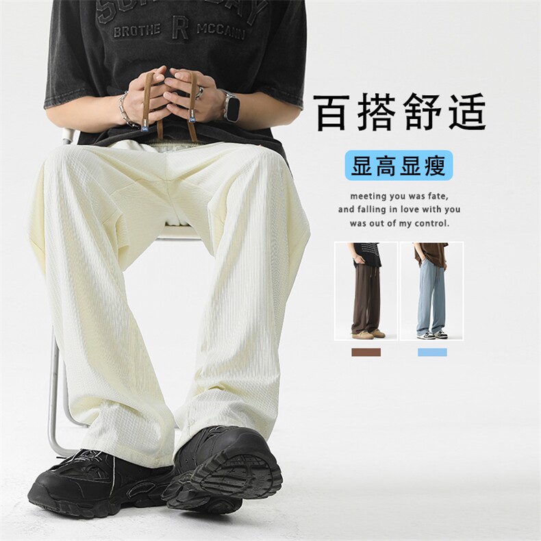 牛仔裤男美式高街潮牌宽松阔腿长裤春季百搭直筒复古 1109 特批37图片