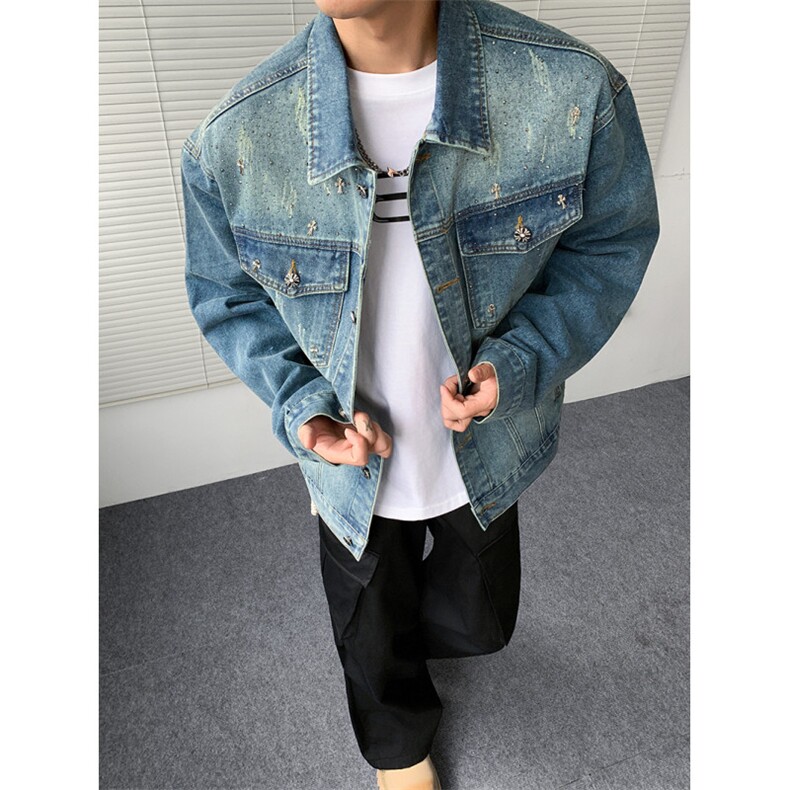 得物二开牛仔水洗美式设计感夹克外套男2026秋季新款JK1274-P90,男装夹克,星座1103-3