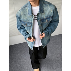 得物二开牛仔水洗美式设计感夹克外套男2026秋季新款JK1274-P90，男装夹克，星座1103-3