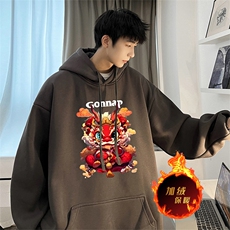 龙年卫衣冬季美式加绒加厚连帽卫衣外套DL1757常规特P35加绒特40，男装卫衣，电商A486