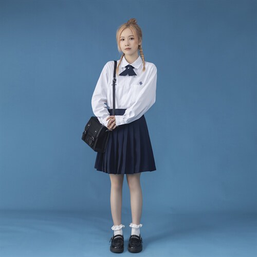 中性风送蝴蝶结C316CS675P58泰校服长袖衬衫JK制服校服班服，男装衬衫，电商C316
