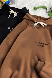WY2244-P35 加绒款-P40NASA 纯棉连帽卫衣男大码运动帽衫宽松薄图片