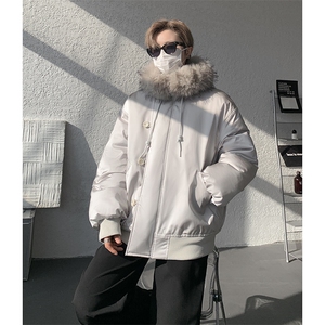 重磅简约连帽棉服男宽松冬季加厚外套  A071-5021-P128图片