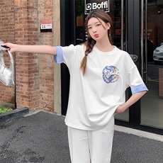 2024女夏季绣花凤凰图P60K89，女装T恤，慧峰