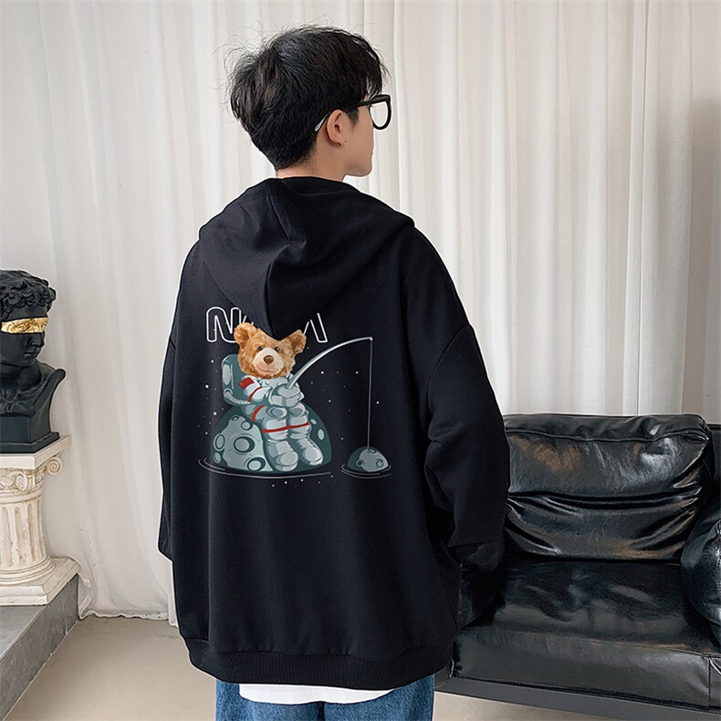 KS21251-P38连帽开衫卫衣男运动外套大码班服,男装卫衣,电商A040