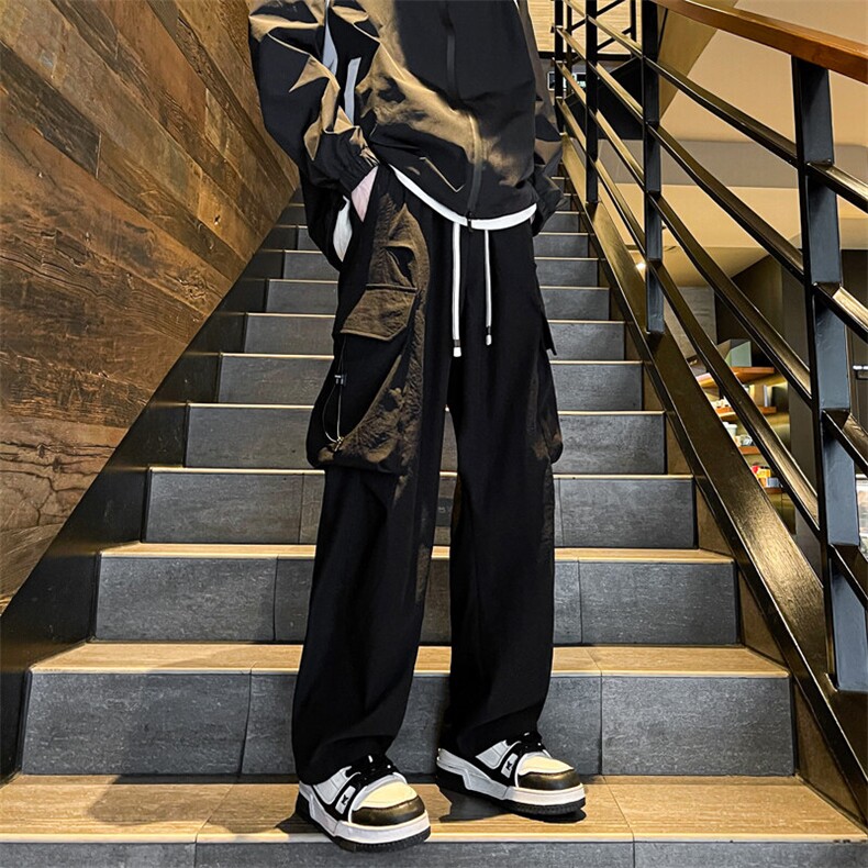 春夏新款微弹面料伞兵工装裤潮牌弯刀休闲裤子男8226-特批38控68图片