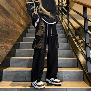 春夏新款微弹面料伞兵工装裤潮牌弯刀休闲裤子男8226-特批38控68图片