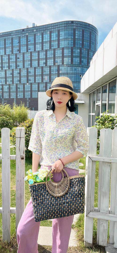 纯苎连衣裙小衫裤子裙子衬衣 时尚风 风淑女风休闲风，女装连衣裙，川哲