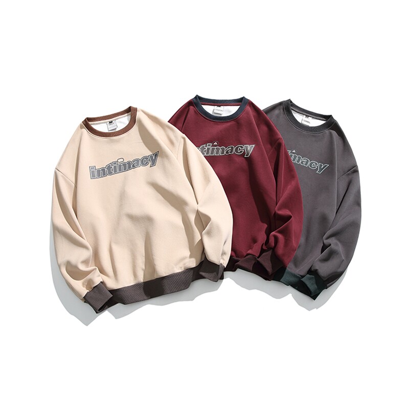 外27-2GANYOU日系撞色罗口针织卫衣WY13-P75，男装卫衣，新杭派外27-2