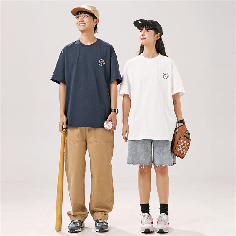 2024夏季新款男装日系潮牌纯棉印花圆领宽松短袖休闲T恤T936-F40,男装T恤,电商A101（原外27）