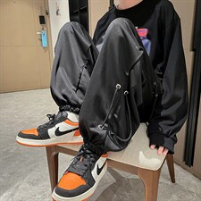 2021大码S-3XL抽绳男直筒宽松港风ins设计感休闲长裤K1730-P32，男装休闲裤，星座512-4