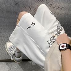 XZ514-2-1522-P43夏篮球运动裤男麂皮绒印花学生跑步休闲五分裤，男装牛仔裤，星座514-2(原B239)