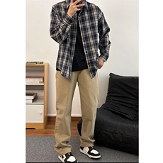 春季格子长袖衬衫深度库存跑量款DS-C323-1-2511-TP26，男装衬衫，电商C323-1