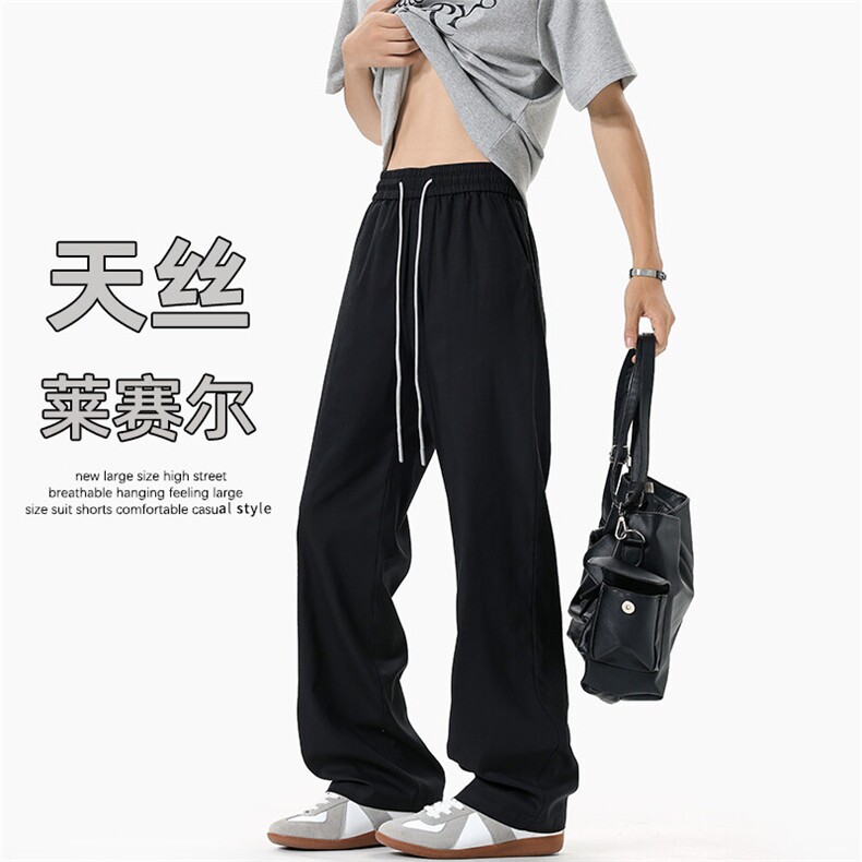 特批P36无差价夏季新款莱赛尔天丝冰感男宽松薄款阔腿牛仔裤K5656图片