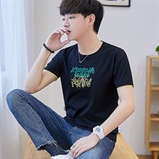 小宝6117男士短袖夏季圆领t恤韩版夏天纯棉半袖男装潮流帅气，男装T恤，电商D310（原电商305）