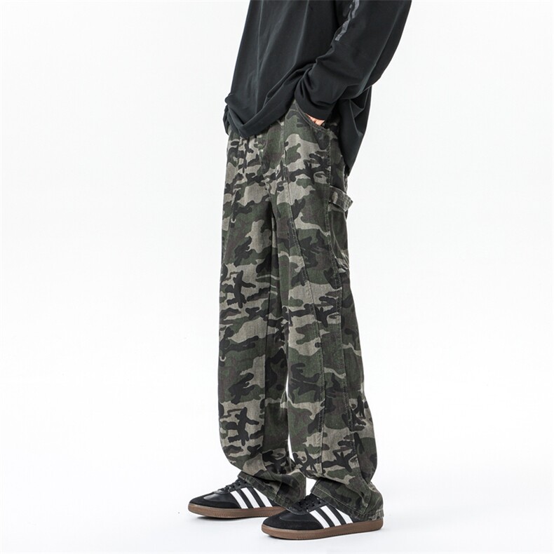 8XL-M迷彩裤大码美式高街hiphop伐木裤直筒长裤工装裤子KZ1912P58,男装工装外套,电商B238