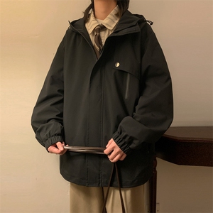 新款连帽冲锋衣夹克男港风潮流宽松休闲外套JK2302-P68图片