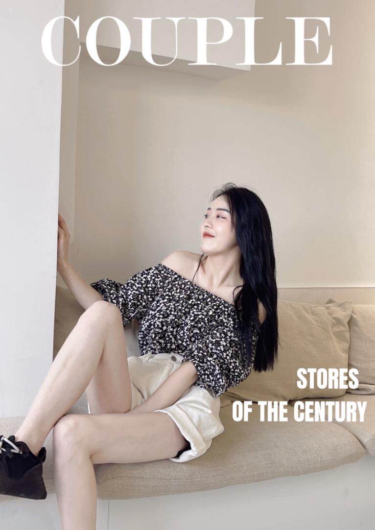 夏季新款一字肩上衣，其它，浅卡