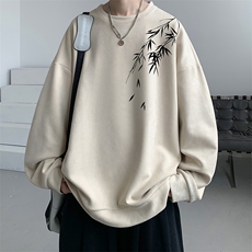 麂皮绒卫衣男大码重磅长袖t恤男JW81382-P35，男装卫衣，电商A040