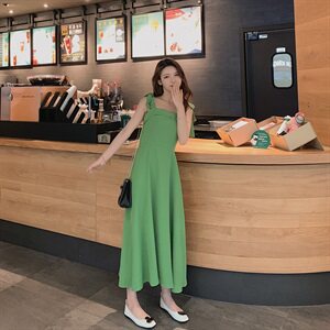 现货加购8  天丝垂感非常好 牛油果绿吊带 1318A-D05图片