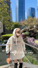 卫衣拼接轧款超，女装卫衣/绒衫，一杭