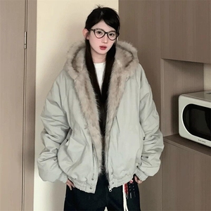 现货！自产大毛领座山雕加绒加厚夹克棉服 1005-CHYWT06-P118图片