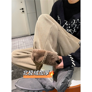 A165-K8535-P6078雪尼尔灯芯绒卫裤北极绒加厚休闲裤束脚图片