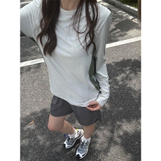 网图原版高品防嗮UP70+明线撞色口袋长袖T恤男女A734-P48，男装T恤，星座1505