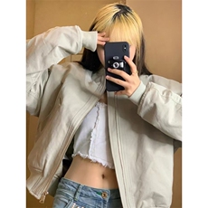 【有货】cleanfit灰色棒球服外套男女款飞行员夹克JH8820HH-P58，男装夹克，星座1007（原301D）