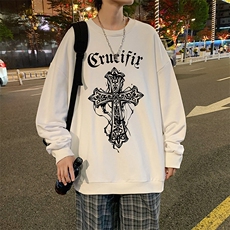 S6268-P28秋季圆领卫衣男大码韩版宽松长袖外套，男装卫衣，电商A040