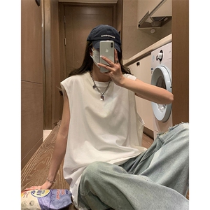文艺松弛感日系复古情侣款T恤亲肤百搭垂感舒适纯棉上衣HY48TP13图片
