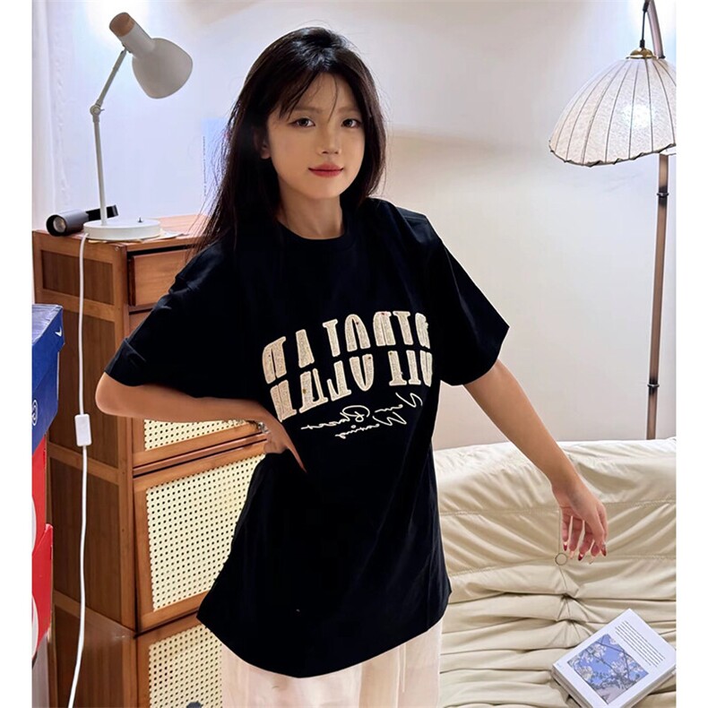 万针全刺绣工艺抖音得物高品质260克重磅纯棉双纱美式高街短袖T恤,男装T恤,电商A486-1