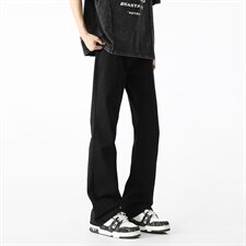 微喇牛仔裤男款夏季半松紧潮流美式vibe复古XZ201-7110P42，男装牛仔裤，星座201